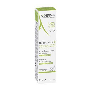 A-Derma Dermalibour + Cica Възстановяващ балсам за устни x15 мл