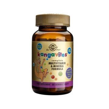 Kangavites Мултивитамини за деца с вкус на горски плодове х60 дъвчащи таблетки Solgar