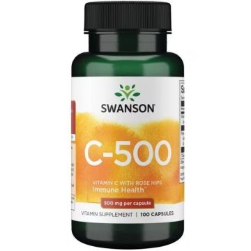 Витамин C с шипка 500 мг х100 капсули Swanson