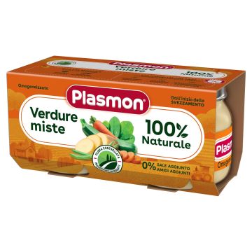 Plasmon Пюре микс от зеленчуци за деца от 4-тия месец 2х80 грама - 1700