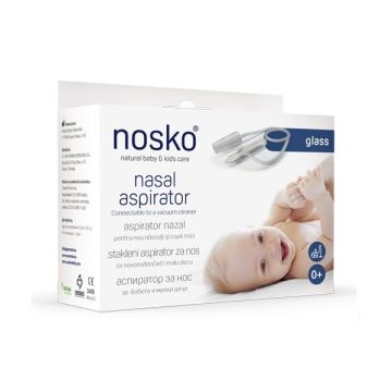 Nosko Glass 0+ Стъклен аспиратор за нос за прахосмукачка, Ceumed