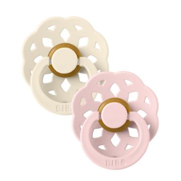 BIBS Boheme Залъгалка каучук 6+ месеца x2 броя, Ivory/Blossom