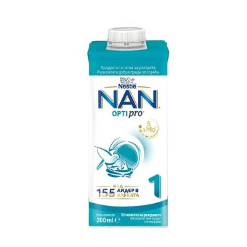 Nestle NAN Optipro 1 Висококачествено обогатено мляко за кърмачета х200 мл
