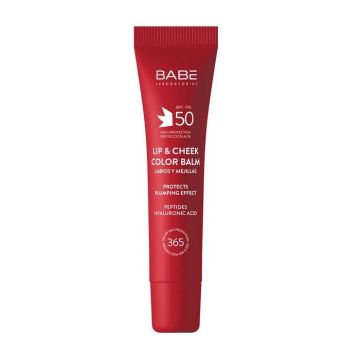 Babe Балсам за устни и скули SPF50 х20 мл, червен