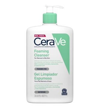 CeraVe Измиващ гел-пяна за лице и тяло за мазна кожа х1000 мл