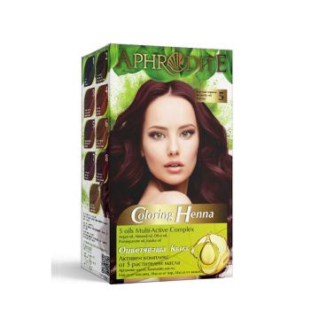Afrodita Оцветяваща къна за коса, Цвят 5 Бургунди Червена