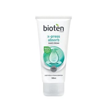 Bioten Xpress Absorb Лек, немазен крем за ръце с алое вера и витаминен комплекс х100 мл