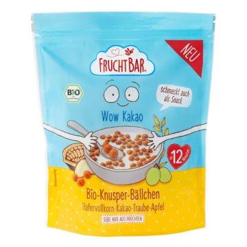 Fruchtbar Био детска зърнена закуска Какаови топчета с ябълка х125 г - 5740