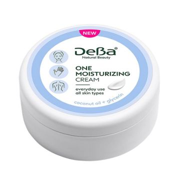 DeBa Natural Beauty ONE Хидратиращ крем за лице, ръце и тяло с кокосово масло и глицерин x200 мл