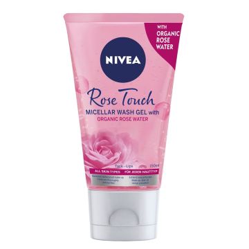 Nivea Rose Touch Почистващ гел за лице с розова вода х150 мл