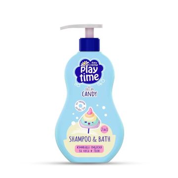 Baby Crema Play Time Измиваща емулсия за коса и тяло 2 в 1 Cotton Candy x400 мл