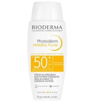 Bioderma Photoderm Mineral Минерален слънцезащитен флуид  SPF50+ x75 грама