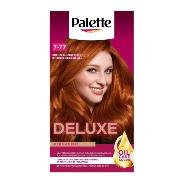 Palette Deluxe Подхранваща трайна крем боя за коса, 7-77 Intensive Shiny Copper