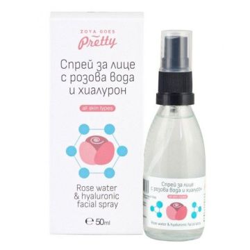 Zoya Goes Pretty Спрей за лице с розова вода и хиалурон x50 мл