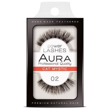 Aura Power Lashes Изкуствени мигли, 02 Cat Mystic