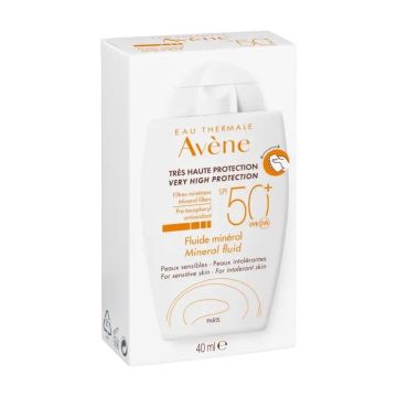 Avene Минерален флуид за лице за чувствителна и нетолерантна кожа SPF50+ x40 мл