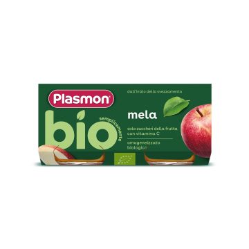 Plasmon Bio Пюре от ябълка за деца  от 6-ия месец 2x80 грама