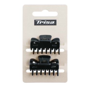 Trisa К3 178.01 Щипка за коса - 4 см, черна х2 броя