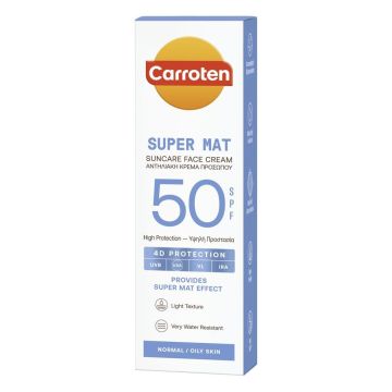 Carroten Super Mat Слънцезащитен матиращ крем за лице SPF50 x50 мл