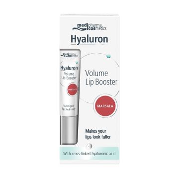 Medipharma Cosmetics Hyaluron Обемен филър за устни с омрежен хиалурон x7 мл, цвят Marsala