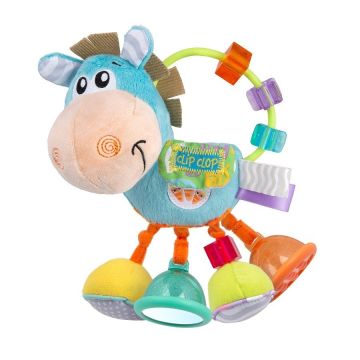 Playgro Clip Clop Мека плюшена дрънкалка Конче Хоп Троп 3м+, с 6 активности - 0354