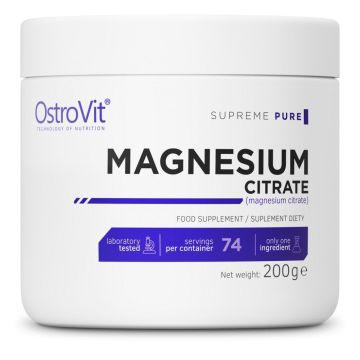Магнезиев цитрат, неовкусен х200 г OstroVit