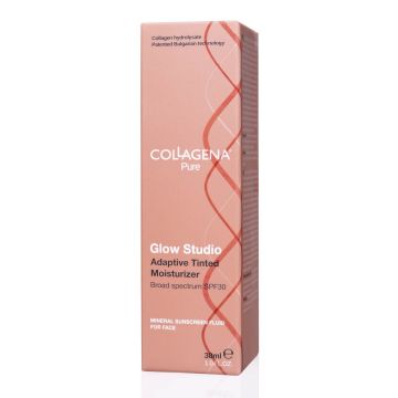 Collagena Pure Glow Studio Тониран хидратиращ BB флуид  за лице с адаптивен цвят и SPF30 x30 мл