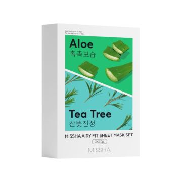 Missa Комплект маски за лице Aloe & Tea Tree 2х3 броя
