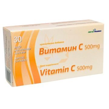 Витамин С 500 мг х30 капсули Phyto Pharma