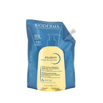 Bioderma Atoderm Душ олио за 24-часова хидратация за суха, много суха и атопична кожа х1 л, пълнител