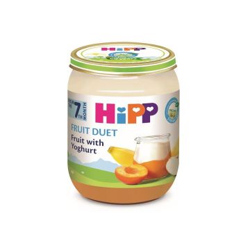 Hipp Био плодов дует - плодове с йогурт за след 7 месечна възраст х160 грама - 5475