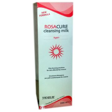 Synchroline Rosacure Почистващо мляко за лице за кожа с розацея x200 мл