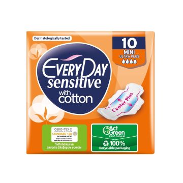 Everyday Sensitive Mini Ultra Plus Дамски превръзки х10 броя