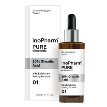 InoPharm Pure Elements Пилинг за лице с 20% Гликолова киселина x30 мл