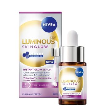 Nivea Luminous 630 Skin Glow Серум за лице за сияйна кожа х15 мл