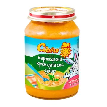 Слънчо картофена крем супа със сухар за деца над 8 месечна възраст х190 грама