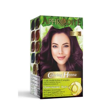Afrodita Оцветяваща къна за коса, Цвят 7 Патладжан
