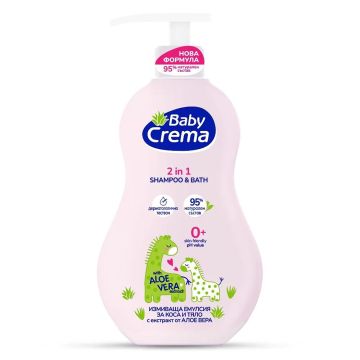 Baby Crema Измиваща емулсия 2 в 1 с екстракт от алое вера x400 мл