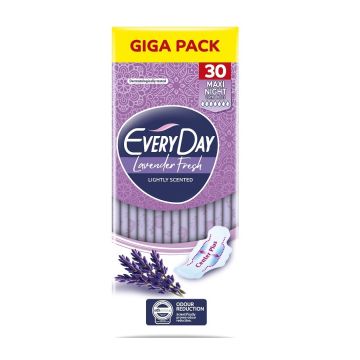 Everyday Lavender Fresh Maxi Night Дамски превръзки х30 броя