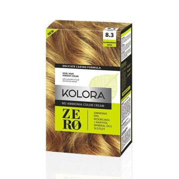 Kolora Zero Безамонячна полутрайна крем-боя за коса 8.3 Блестящо рус