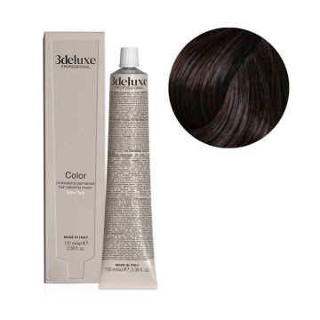 3Deluxe Colour Трайна боя за коса с арганово масло и екстракт от невен, цвят 4.88