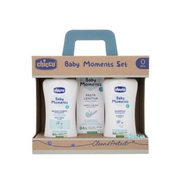 Chicco Baby Moments Комплект Идеалната грижа за нежната кожа и коса на Вашето бебе
