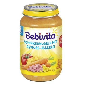 Bebivita Пюре паста с шунка и зеленчуци от 8 месечна възраст х220 грама - 1042