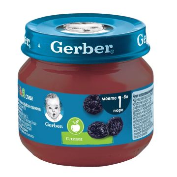 Gerber Пюре сливи, Моето първо пюре х80 грама