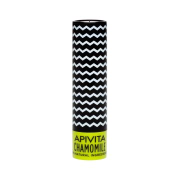 Apivita Chamomile Хидратиращ балсам за устни с лайка, SPF15 х4,4 грама