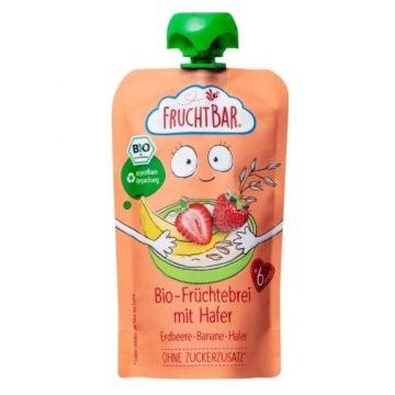 FruchtBar Био пюре овесена каша с банан и ягода x120 грама - 3270