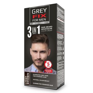 Aroma GreyFix 3in1 Крем-боя за коса, брада и мустаци, Light Brown