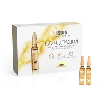 ISDIN Isdinceutics Flavo-C Ultraglican Дневен антиоксидантен серум за лице 10 ампули x2 мл