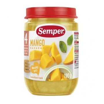 Semper Пюре Манго то 4 месечна възраст x190 гр - 9612