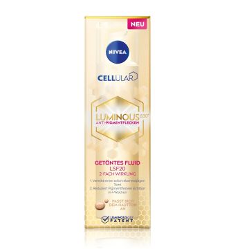Nivea Cellular Luminous 630 Antispot Коригиращ цветен флуид за лице SPF20 x40 мл